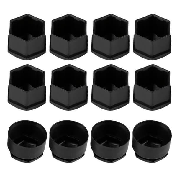 EBTOOLS 20 stk 17 mm hjulmutterfelgdeksel beskyttelseshetter bilhjulmutterdeksel for Audi svart