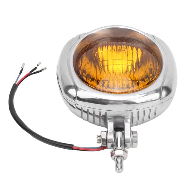 12V Front Headlight High Strength Aluminum Alloy 10mm Bolt Mount Universal for Retro Motorcycle