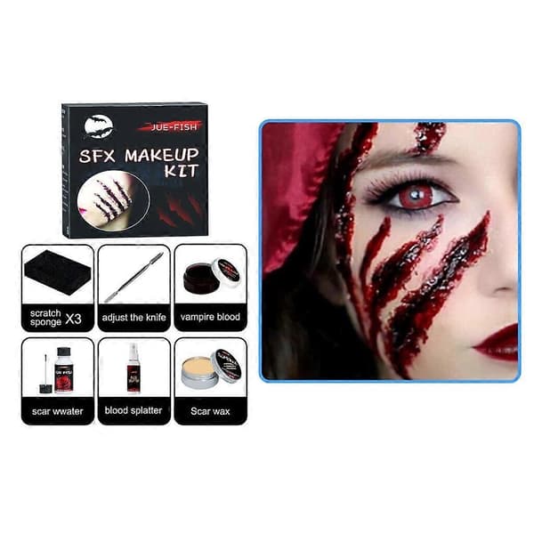 Falsk Blod Makeup Blodspray, Vaskbar Blod Makeup til Vampyr Cosplays Blod Halloween makeup bag