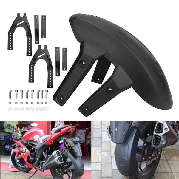 Universal Motorcycle Rear Wheel Mudguard with Bracket