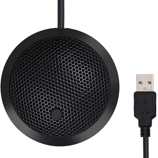Konference USB-mikrofon, omnidirektionel kondensatormikrofon til PC med mute-knap LED-indikator, pl