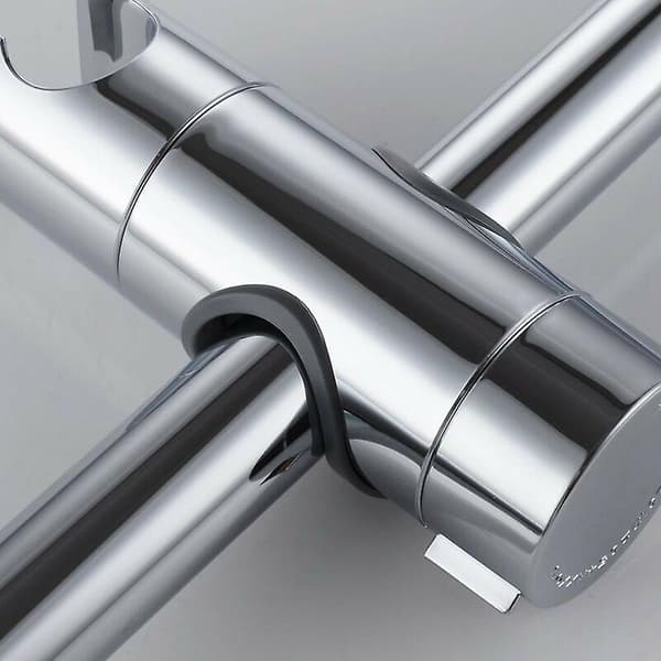 Utskiftbar håndholdt dusjhodeholder, krom ABS dusjhodeholder, 18-25MM diameter justerbar (Grå)