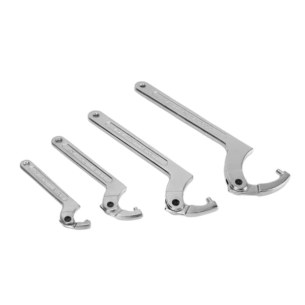 4-position Adjustable Spanner Wrench, Chrome Finish, Strong Durable Alloy Steel, Universal for Collar Bearings