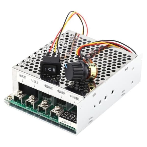 DC motorhastighetsregulator med reverserende retning og digitalt display, 10V-55V 60A