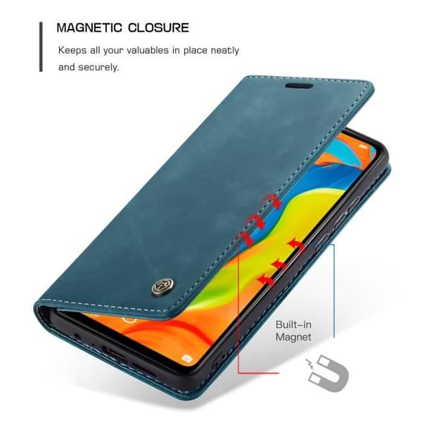 【SmartLegend】Huawei P30 Lite Bumper Cover Premium Læder Flip Wallet Cover Blå