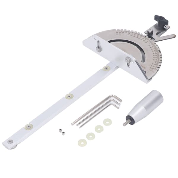 High Precision Miter Gauge for Table Saw in Aluminum Alloy Adjustable Angle Clear Scale for Woodworking