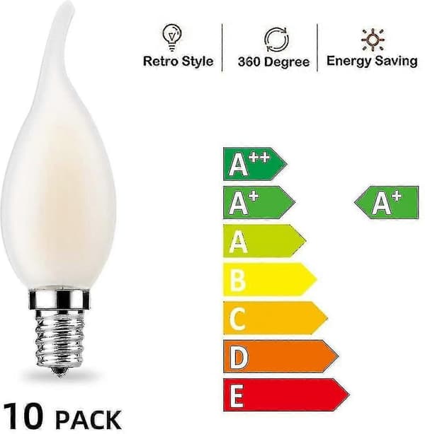 Dimbar 4W E14 Filament LED-lampor, 10-pack (Motsvarar glödlampor)