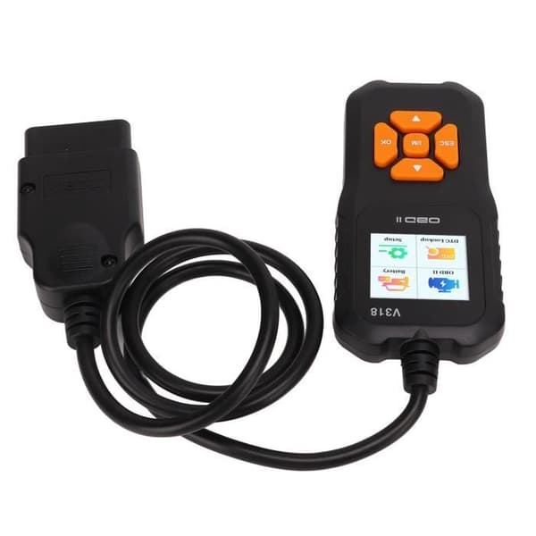 V318 OBD2-scanner, 1,8-tommer farveskærm, 10 sprog, fejllæser, bildiagnoseværktøj