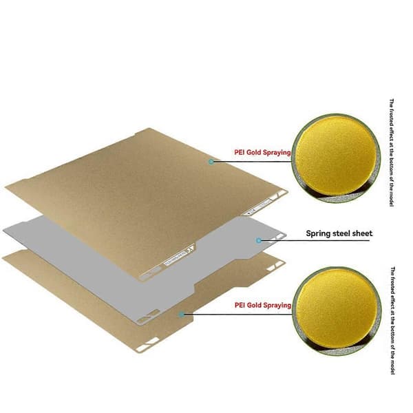 Til Bambu Lab H2D Bed Dobbeltsidet Glat Byggeplade 355x325mm