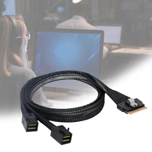 SFF-8654 8i og 2 SFF-8643 Interface Tilslutningskabel Hurtig Stabil Dataoverførselsledning 50/80cm 0.5m