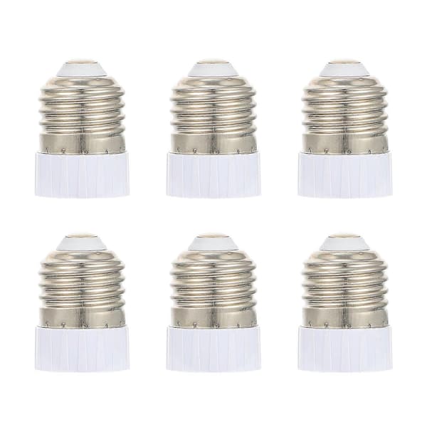 6 stk. Lampesokkeladapter E27 til MR16 Konverterholder Silver 4.00X2.80X2.80CM