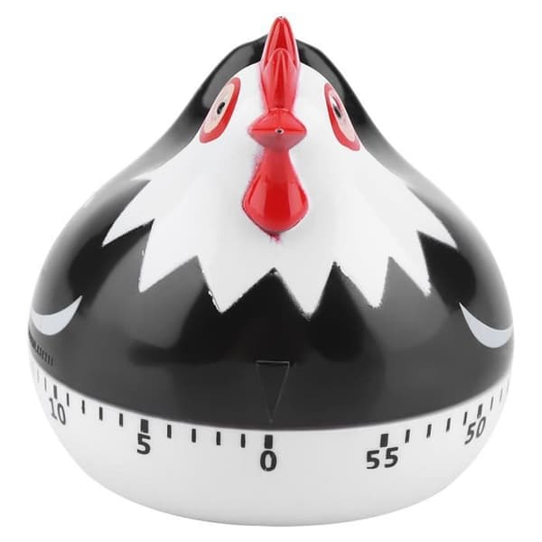 Kökstimer - DILWE - Svart timglas - Slitstark PP - Hörbart larm - Söt design