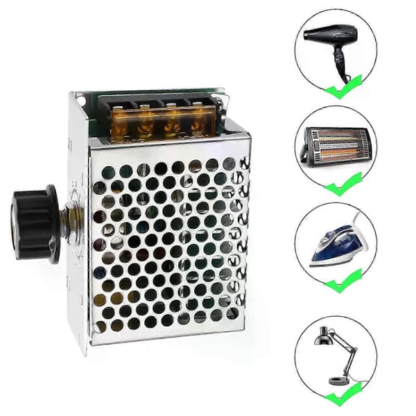 AC Motor Hastighetskontroller 4000W Spenningsregulator Dimmer 230V