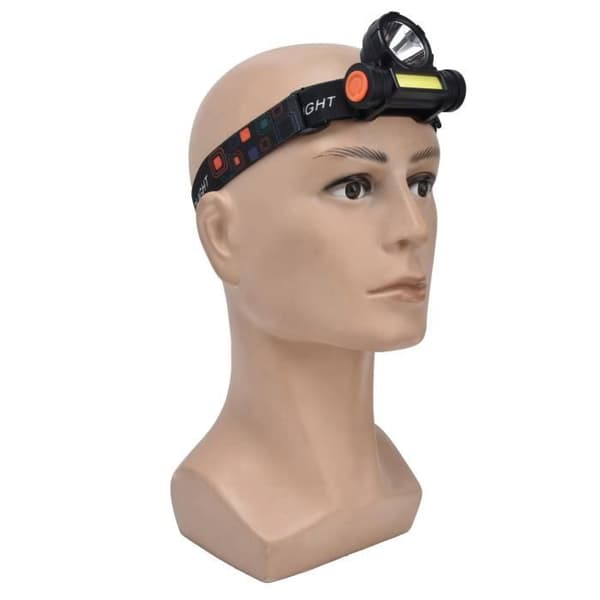 Hodelykt - FAFEICY - USB oppladbar - Vanntett - Dobbel lyskilde - Flere lysmoduser