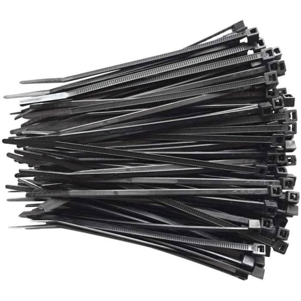 Buntband - LESHP - 150 mm x 2,5 mm - Nylon - Svart - 100-pack