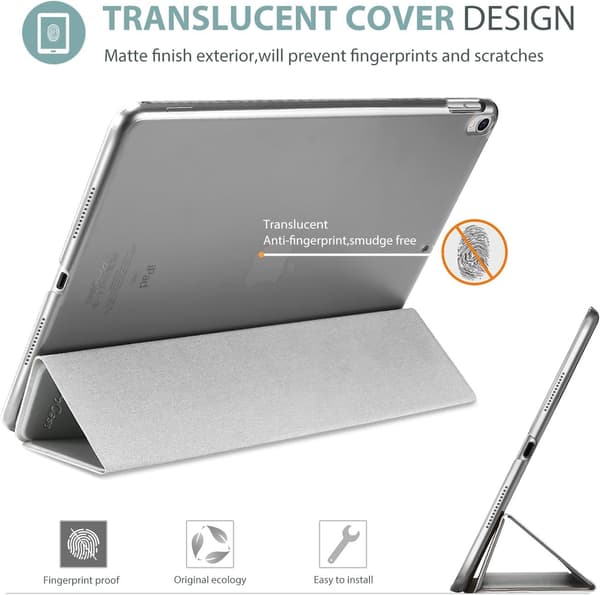 Case for iPad Air 3rd Generation 10.5\" 2019 / iPad Pro 10.5\" 2017, Ultra-thin Lightweight Case with Transparent Back for iPad 10.5 inch - White White