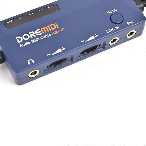 -10 USB Audio MIDI Kabel Konverter Dobbelt Funktion Lydkort og MIDI Interface Plug and Play