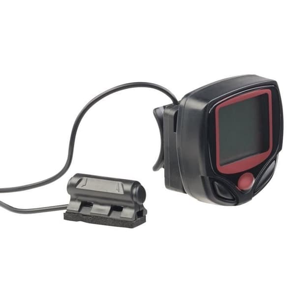 Digital cykelcomputer - Kablet - 15 funktioner - LCD-skærm - Sort - Unisex