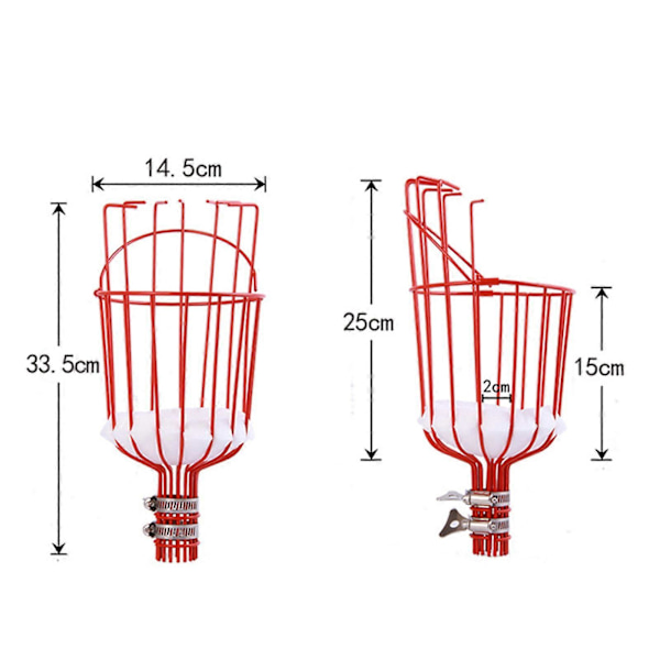 Fruit Picker Nut Picker with Storage Bag Adjustable Long Handle Design Large Capacity Easy to Install Fruit Collection Tool M