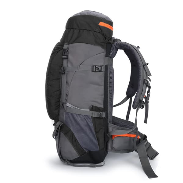 Backpack Oxford Fabric Breathable Durable Buckle Design Climbing Backpack for Hiking Camping 65L Black