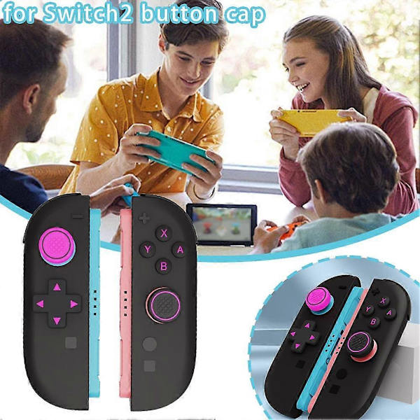Sött Silikon Mjukt D-Pad Knappskydd Set För Switch 2 Red Blue