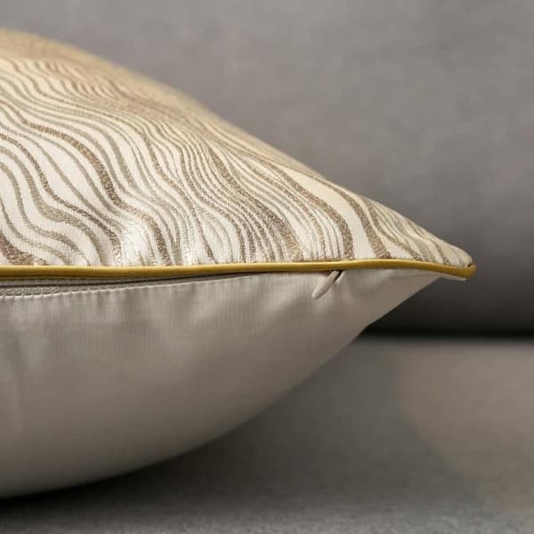 Pudebetræk - 2 stk. - Beige - Højkvalitets satin - 45 x 45 cm