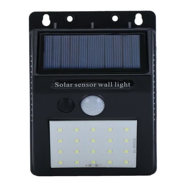2 x 20LED Solcellsdrivna Strålkastare med Trådlös Rörelsesensor, Utomhusbelysning för Trädgård och Entré