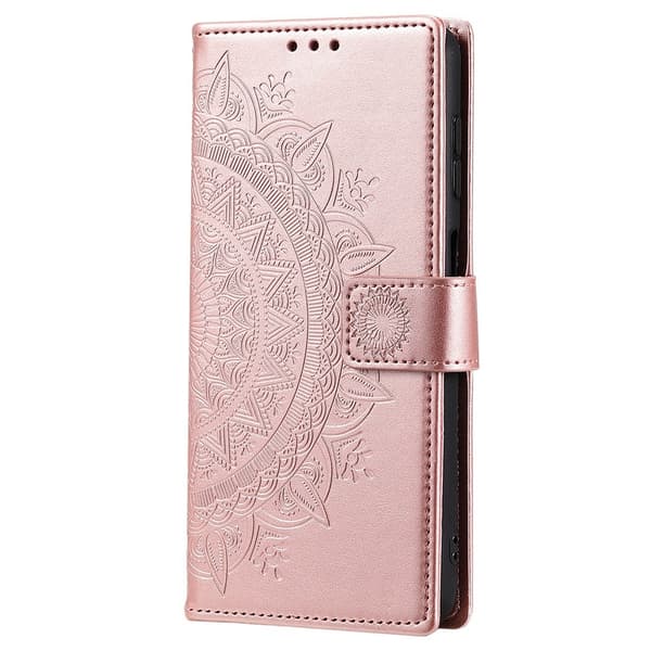 Samsung Galaxy A54 5G Case Mandala Leather Rose Gold 70