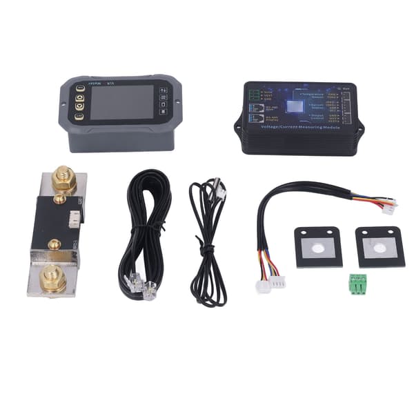 Batterimonitor 400A 2,4 tommer Ultra Clear Display med Shunt 0‑120V Spenningsstrømmåler