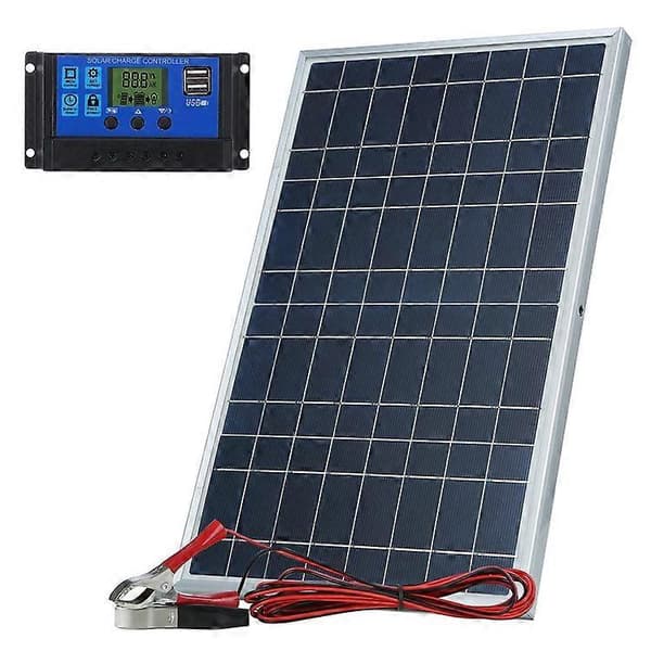 10W 12V Solpanel Batterioplader med 10A Controller til Køretøjer, Portåbnere, Elektriske Hegn