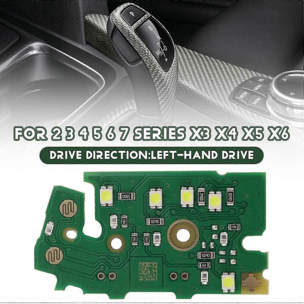 Til BMW LHD Bil Gear Shift Knob Panel m/LED Circuit Board Reparation