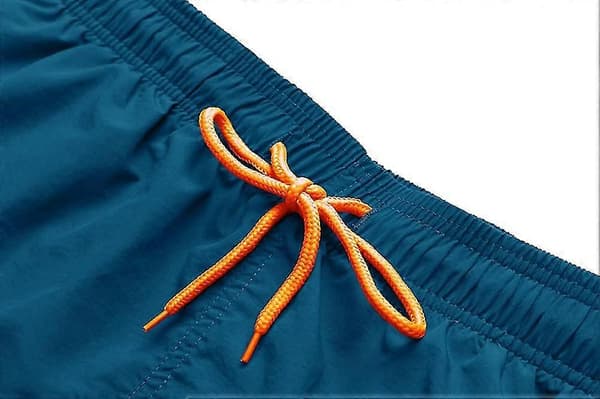 Snabbtorkande badbyxor för män med meshfoder, strandshorts med fickor