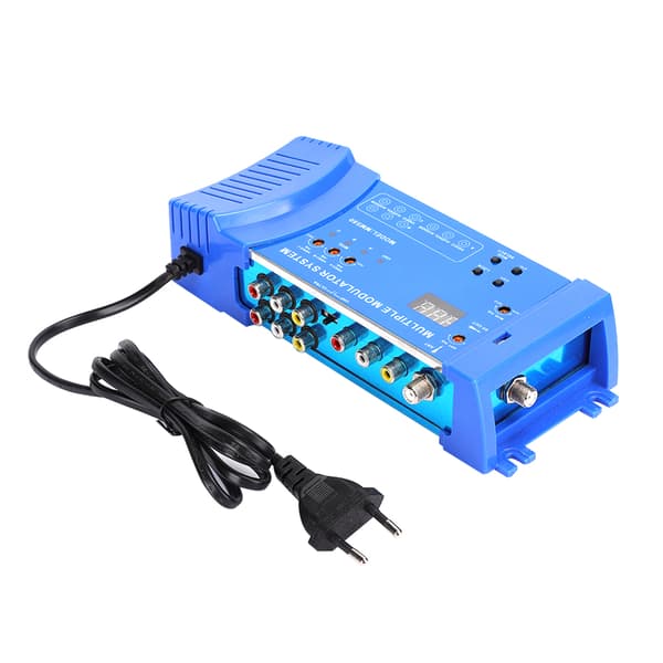 MMS80 Hjemmemodulator Aluminiumlegering Multipel Modulationssystem UHF EU-stik 100-240V