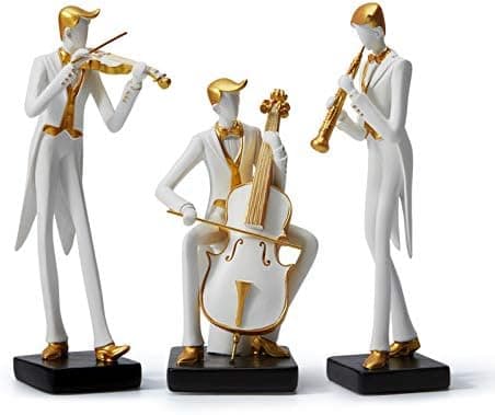 Kunstnerfigur Statue Musikalsk Statue Dekorasjon Harpiks Piano