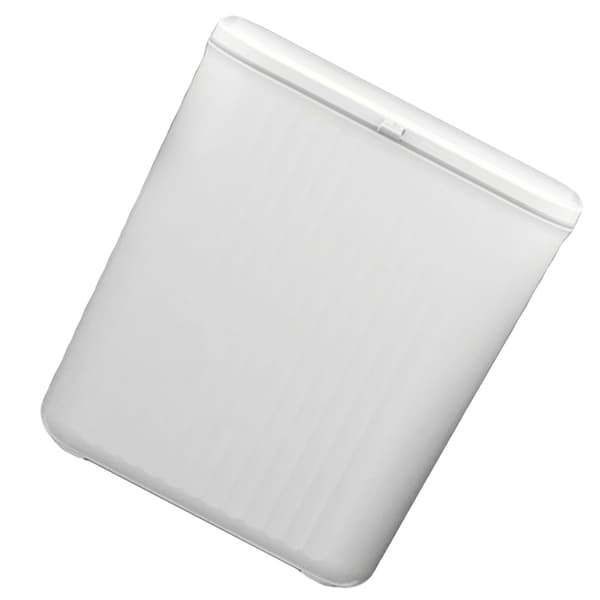 Wall-mounted Trash Can with Sliding Lid Small Kitchen Waste Bin for Bedroom Bathroom 9L White