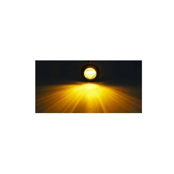 10 Mini LED Knap Markeringslys 24V Orange Runde 3/4 tommer Sidemarkeringslys til Lastbil Trailer Traktor