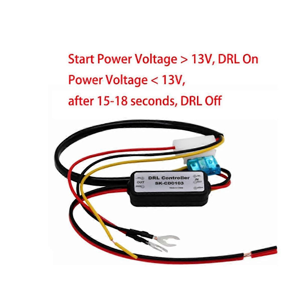 1 stk. DRL-controller Auto Bil Kørelysrelæ SK-CD0103 SKCD0103