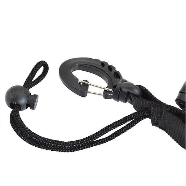 Undervattensutrustning Dykarkamera Förlorad Rep BCD Teleskopisk Lanyard TPU Fjäderståltråd Anti-Förlorad Black