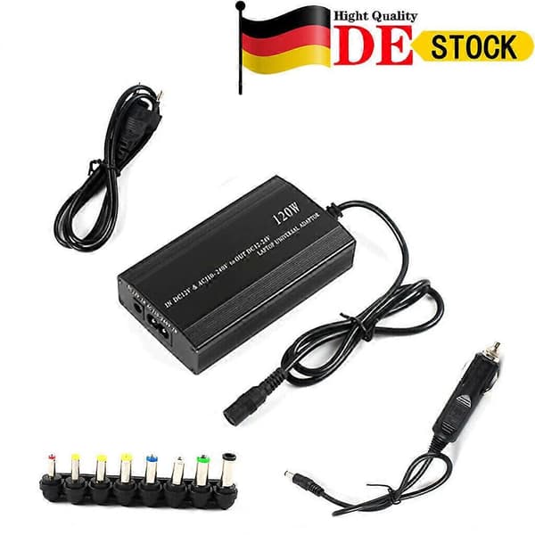120W Oplader Ladekabel til Laptop Notebook DC 12~24V Bil Strømforsyningsadapter