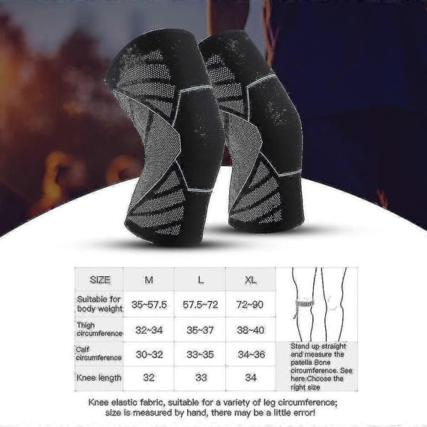 1 stk Knæstøtte Herre Dame Elastisk Nylon Sport Kompression Knæ