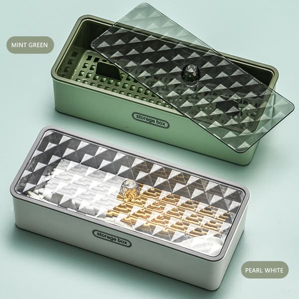 Förvaringslåda för tömning av ätpinnar med lock Multipurpose organizer Green