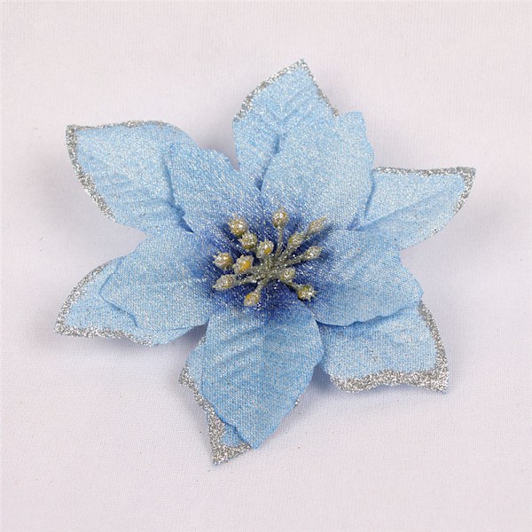 10st konstgjord julstjärna Blomma Jul Dekorativ Glitter Blomma Julgran Bröllopsdekoration Red 10pcs