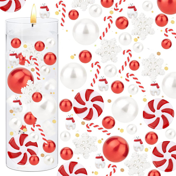 Jul Vas Filler Pärla För Vas Pärlor Vattengeler Pärlor Jul Flytande ljus DIY Julljus Hantverk Package Five