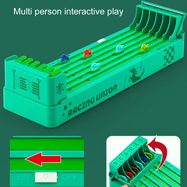 Hästkapplöpningsspel med 6 hästar Bordsspel Hästkapplöpning Roligt Multiplayer Mini Bordspel för hem/kontor