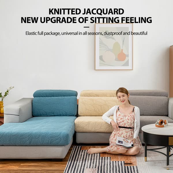Slitstarkt universal cover Bekvämt andningsbart, heltäckande elasticitetssofföverdrag Green