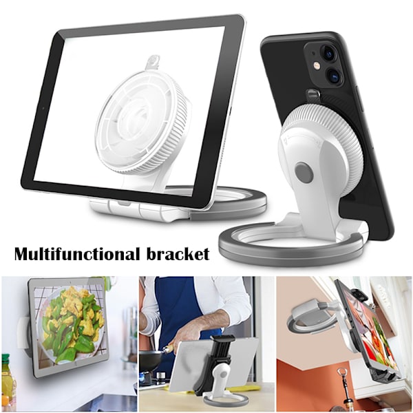 Tablet PC Väggfäste Bärbar Tvättbar Multifunktionella mobiltelefontillbehör Collet White