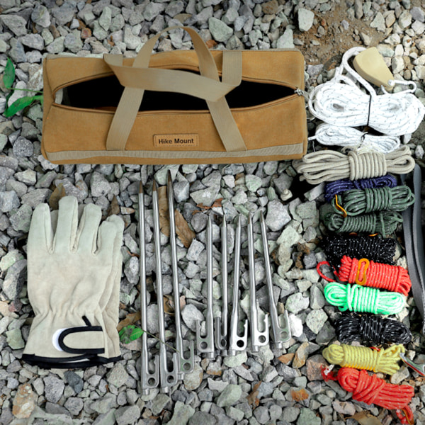 Utomhuscamping verktygssatser förvaringsväska Multifunktionsverktygspåse för strandkapell