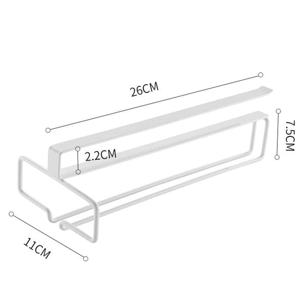 Under Cabinet Single Row Wine Glass Holder Household Stemware Goblet Racks Kitchen Accessories White