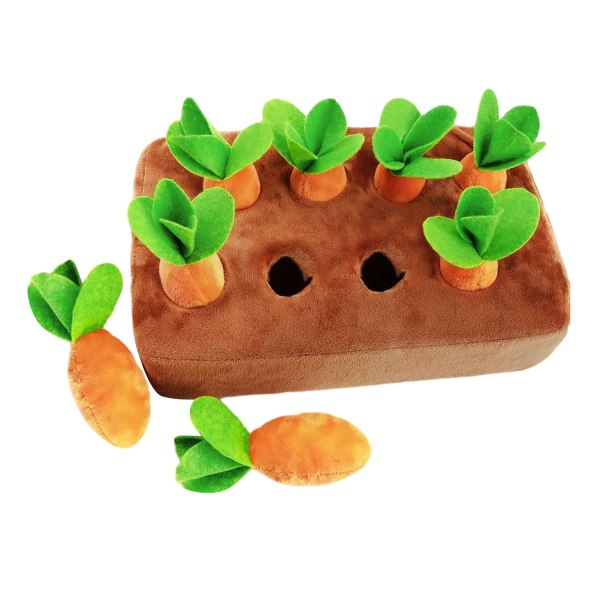 Söt plysch morötter dra leksak för barn stoppade pussel tidig pedagogisk leksak för pojkar flickor baby 8 Carrots