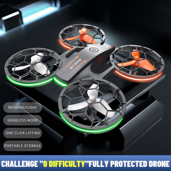 Bärbara belysningar Flygplan Headless Mode Quadcopters Leksaker för barn Vuxna Nybörjare BK 2 battery